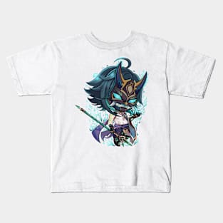 The Vigilant Yaksha with Mask Kids T-Shirt